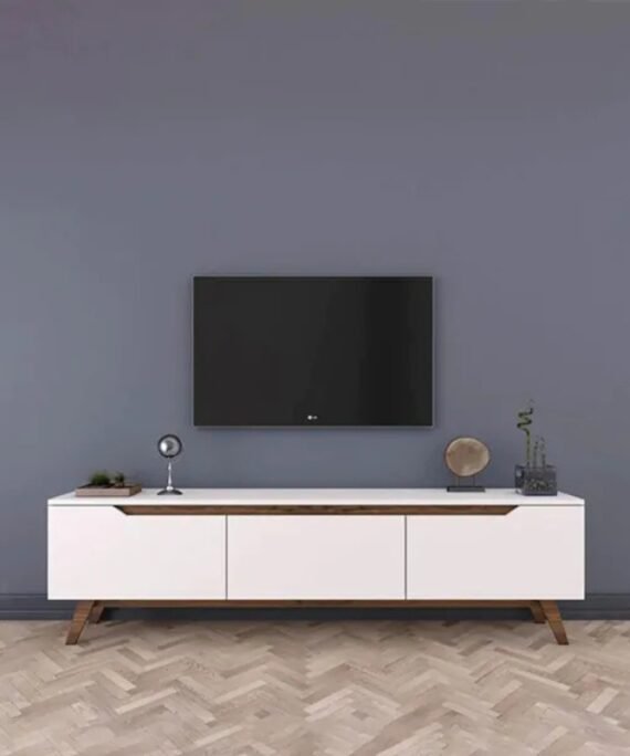 Premium White LED TV Cabinet