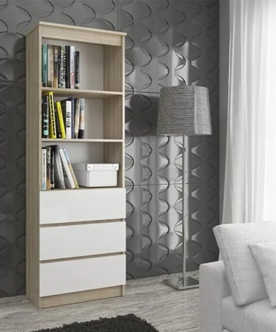 White Front Bookcase Unit