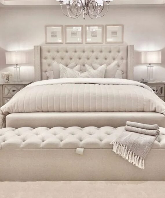 Modern Button Tufted Bed