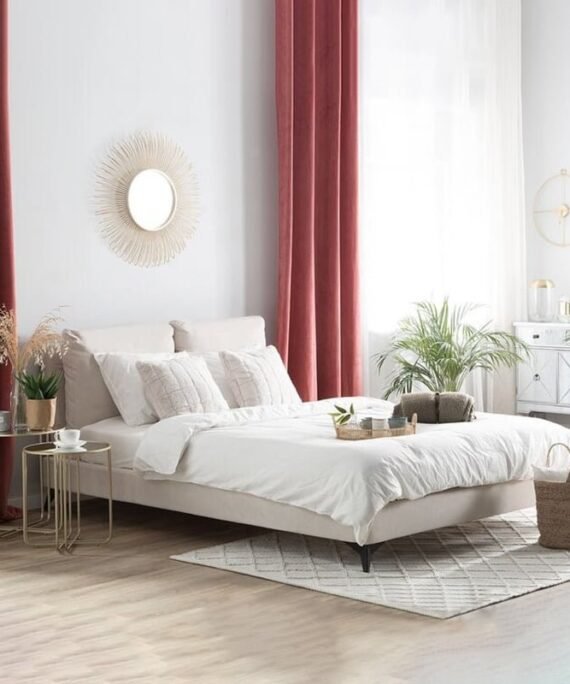Modern White Double Cushion Bed