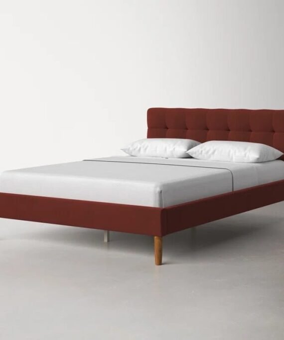 Upholstered Platform Double Bed