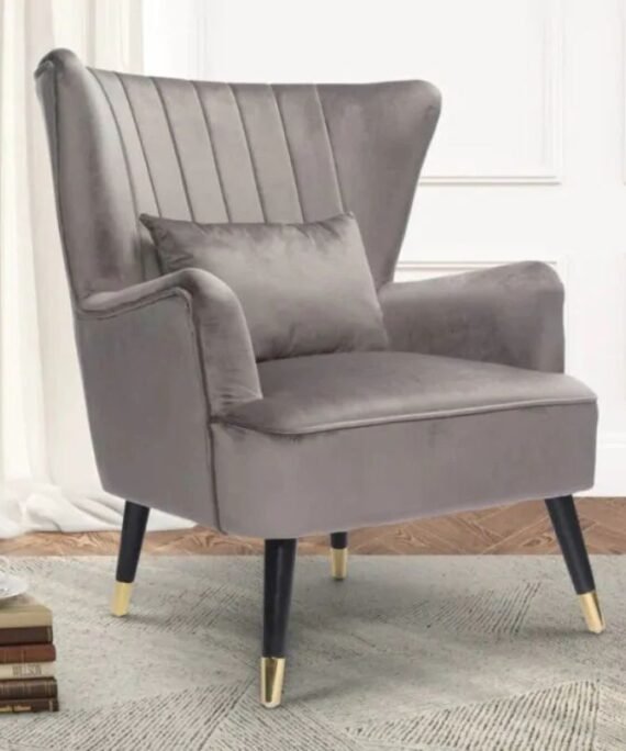 Classic Wingback Velvet Chair