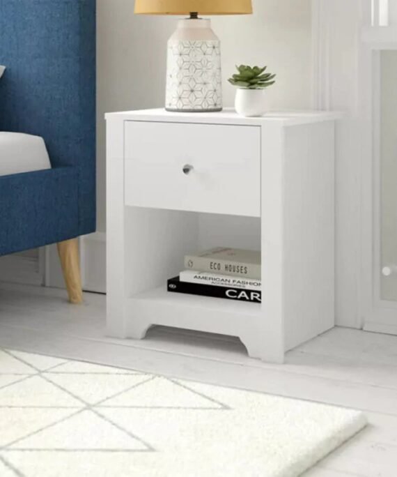 Modern White Nightstand