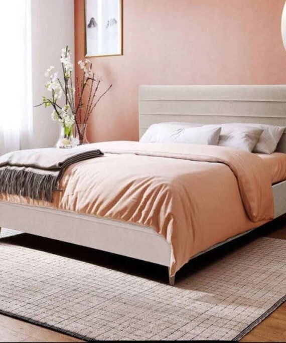 OSLO Lined Double Headboard Bed