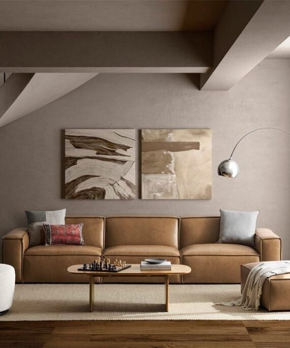 Luxury Leather Sectional Sofa (Extended)