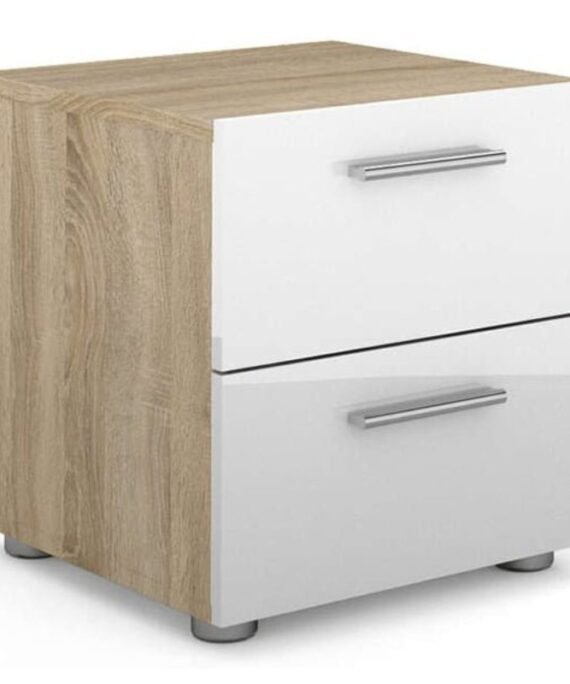 Modern Bedside Table - 2 Drawer
