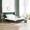 Modern Green Velvet Double Bed