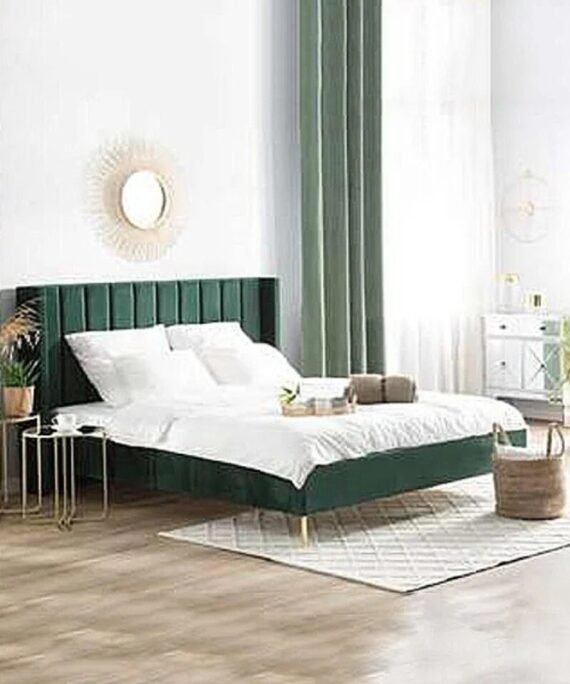 Modern Green Velvet Double Bed
