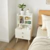 Modern White Side Table with Drawers - Image 3