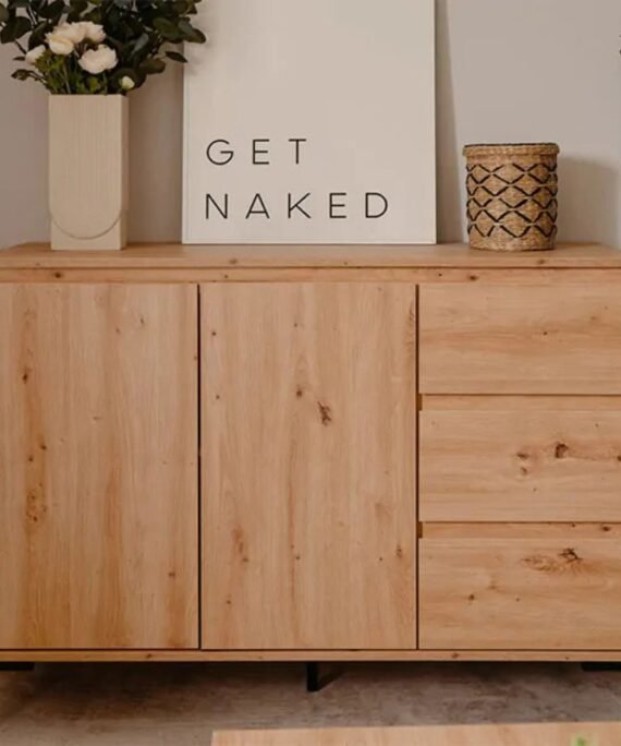 Natural Timber Chest of Drawer Dubai