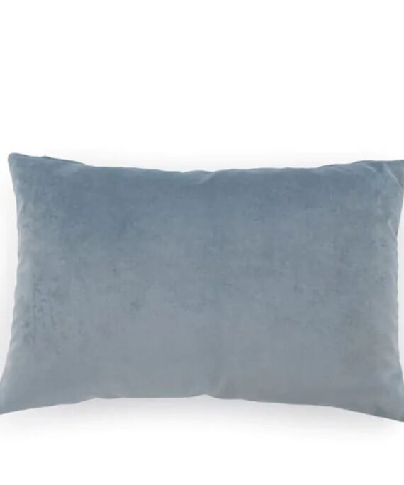 Silver Velvet Rectangular Cushion