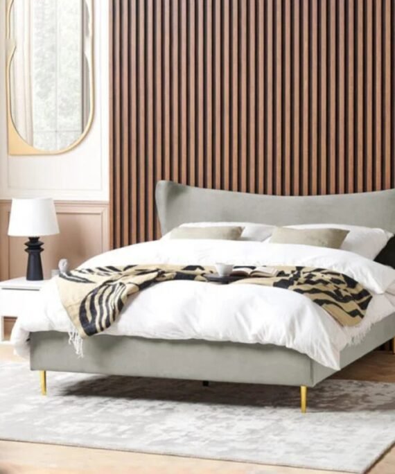 Stylish Velvet Double Bed