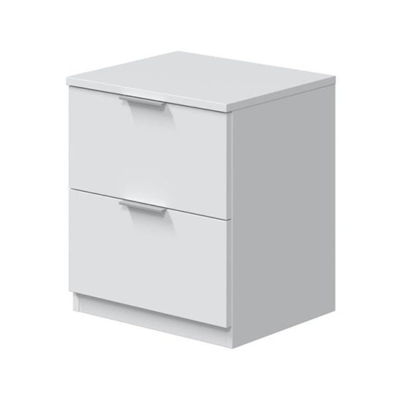 Modern White Bedside Table with Drawer