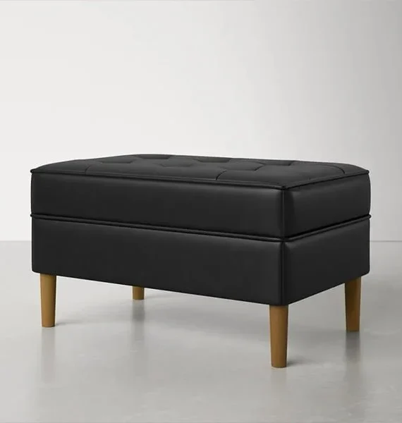 Synthetic-Leather-Ottoman
